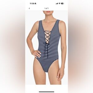NWOT Robin Piccone Lace Up Swimsuit-size 10